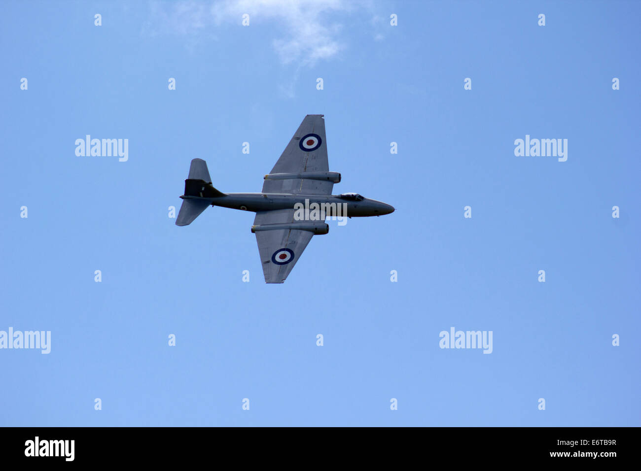 English Electric Canberra flying over Dawlish Stock Photo