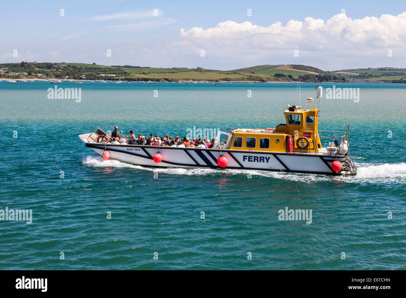 The Padstow to Rock ferry boat in Padstow, Cornwall, England, UK Stock