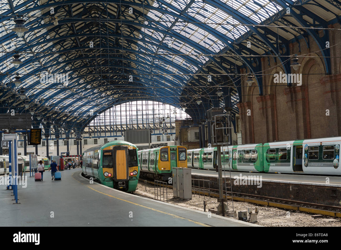 The interior of Brighton railway station designed by David Mocatta Stock Photo