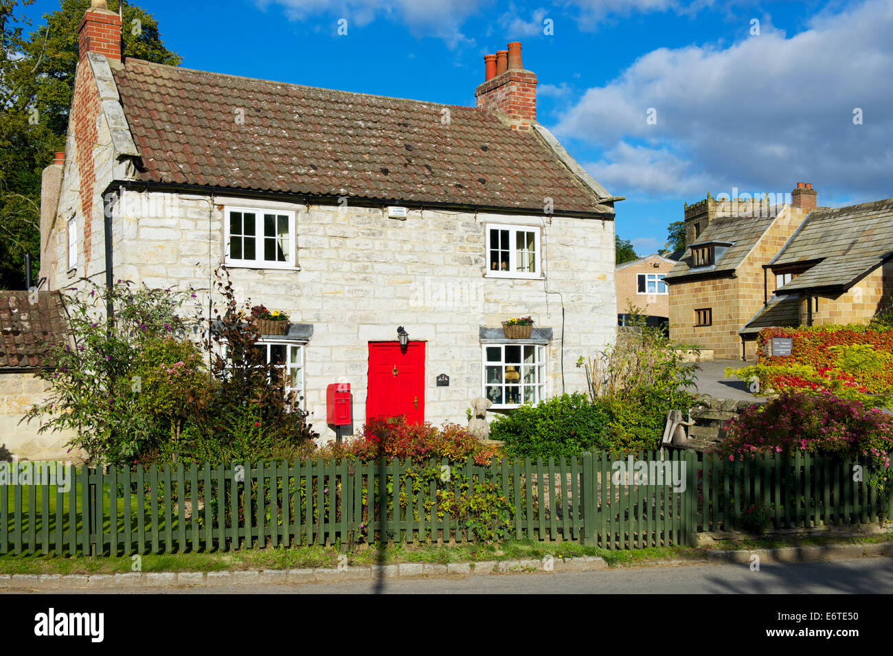 Cottage in the village of Kilburn, North Yorkshire, England UK Stock