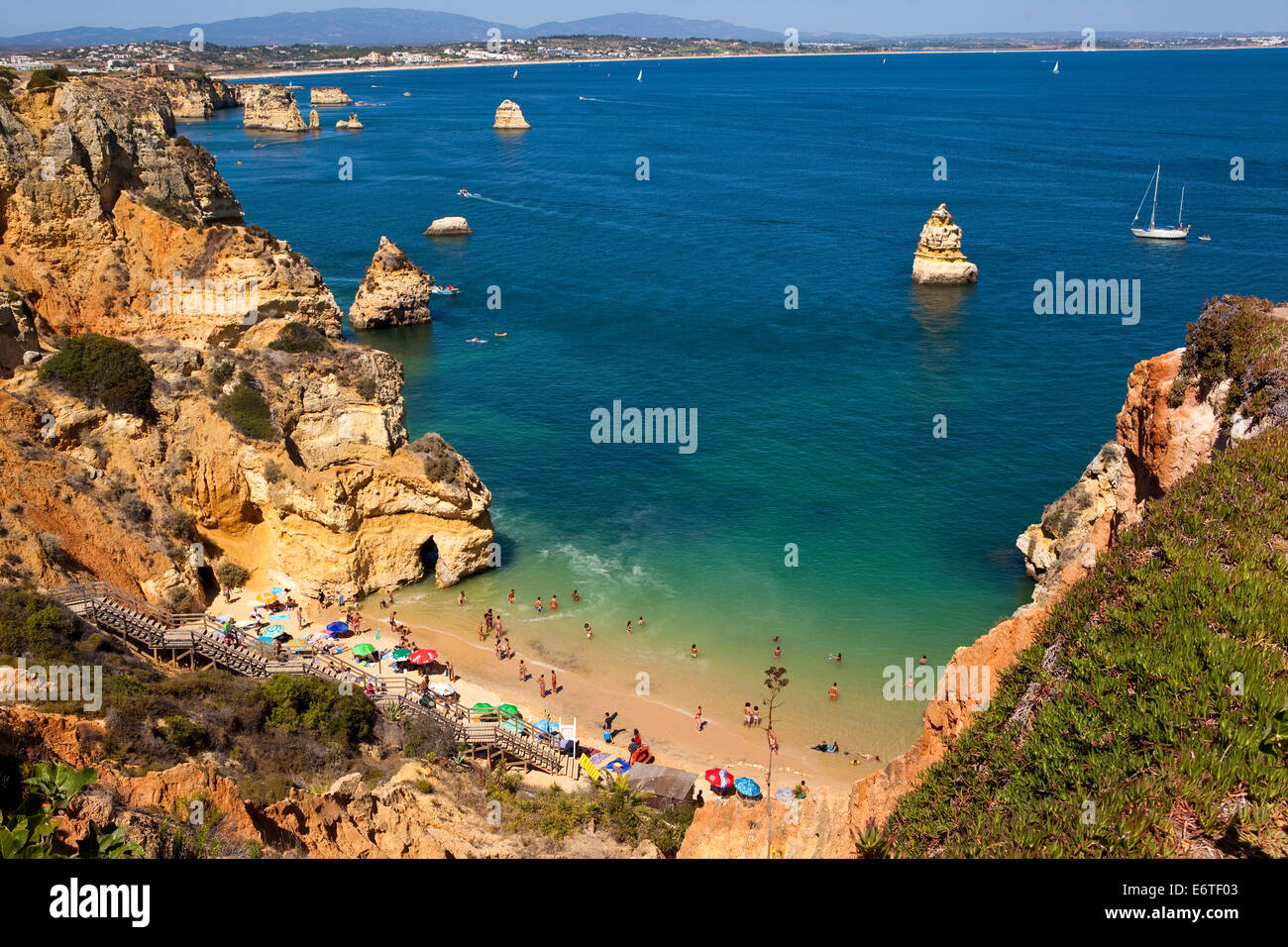 Praia do Camilo, Lagos, Algarve, beach, Portugal Stock Photo