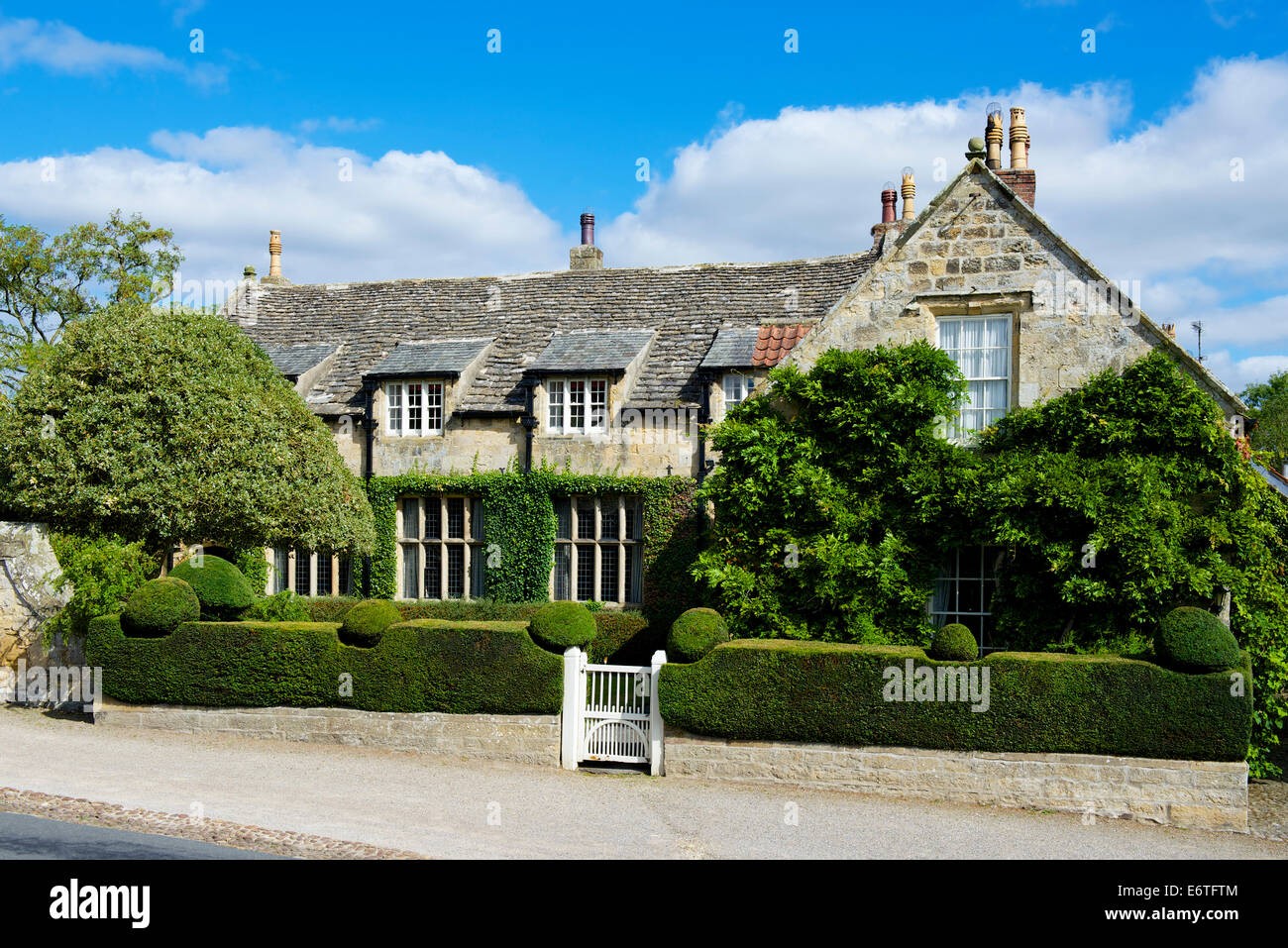 House in the village of Coxwold, North Yorkshire, England UK Stock Photo