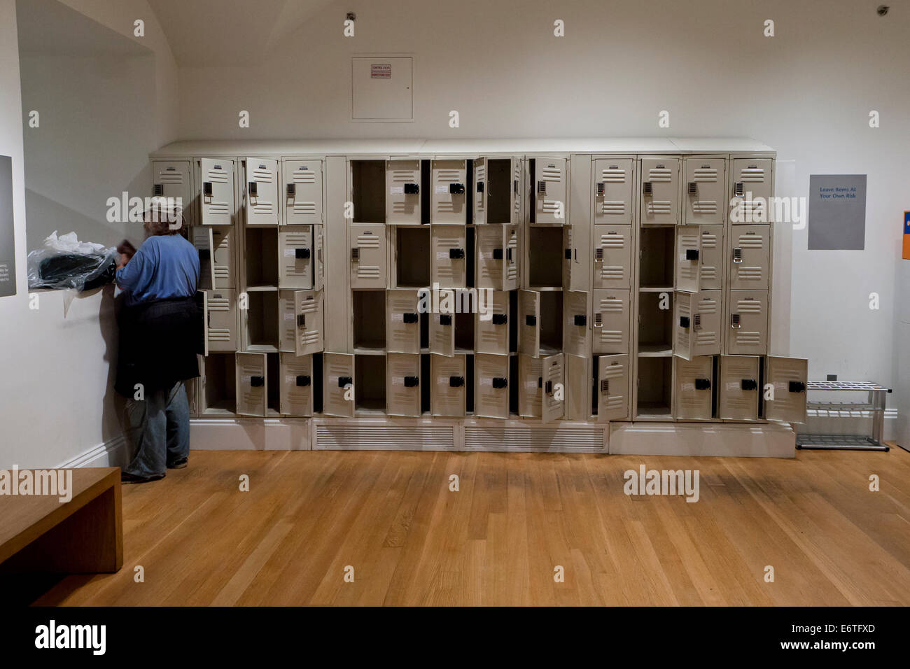 Man in public locker room - USA Stock Photo