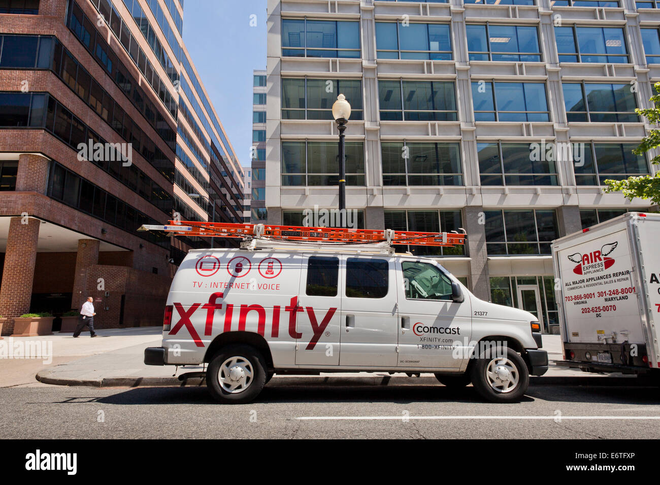 Comcast Xfinity utility work van Washington, DC USA Stock Photo Alamy