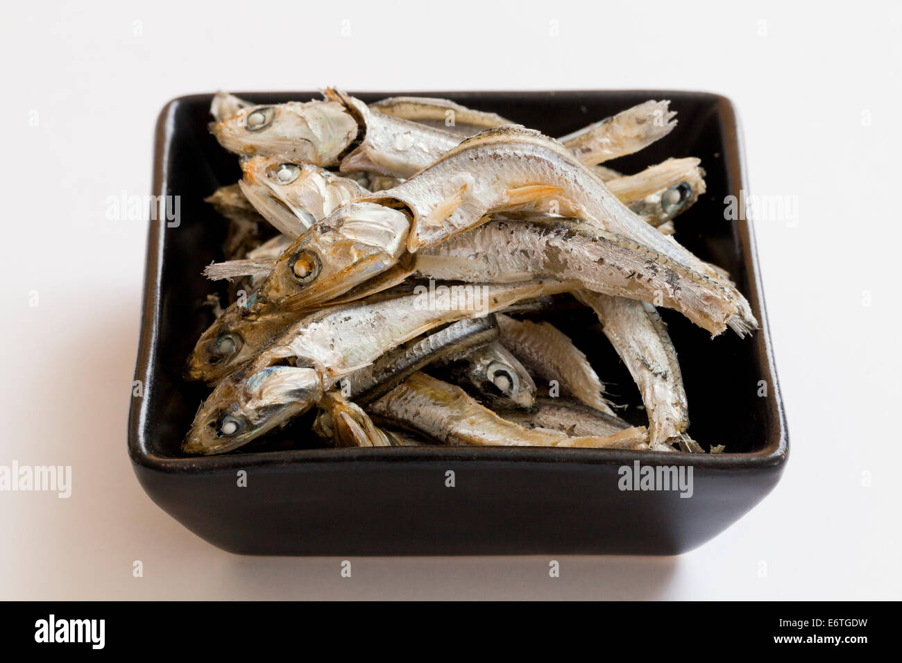 Dried Japanese anchovies (Engraulis japonicus) on dish Stock Photo Alamy