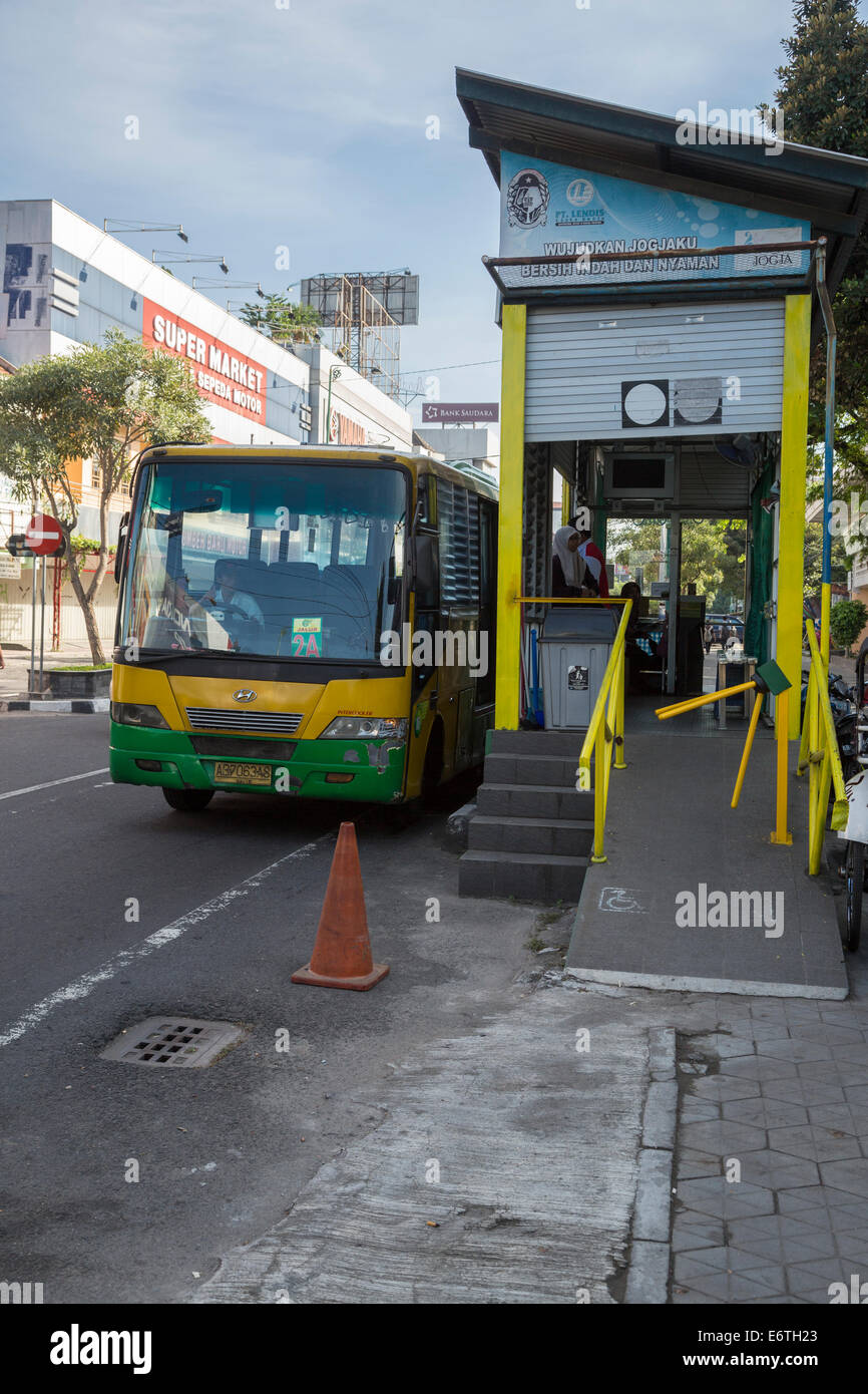 Yogyakarta Java Indonesia Bus Stop Jalan Pangeran 