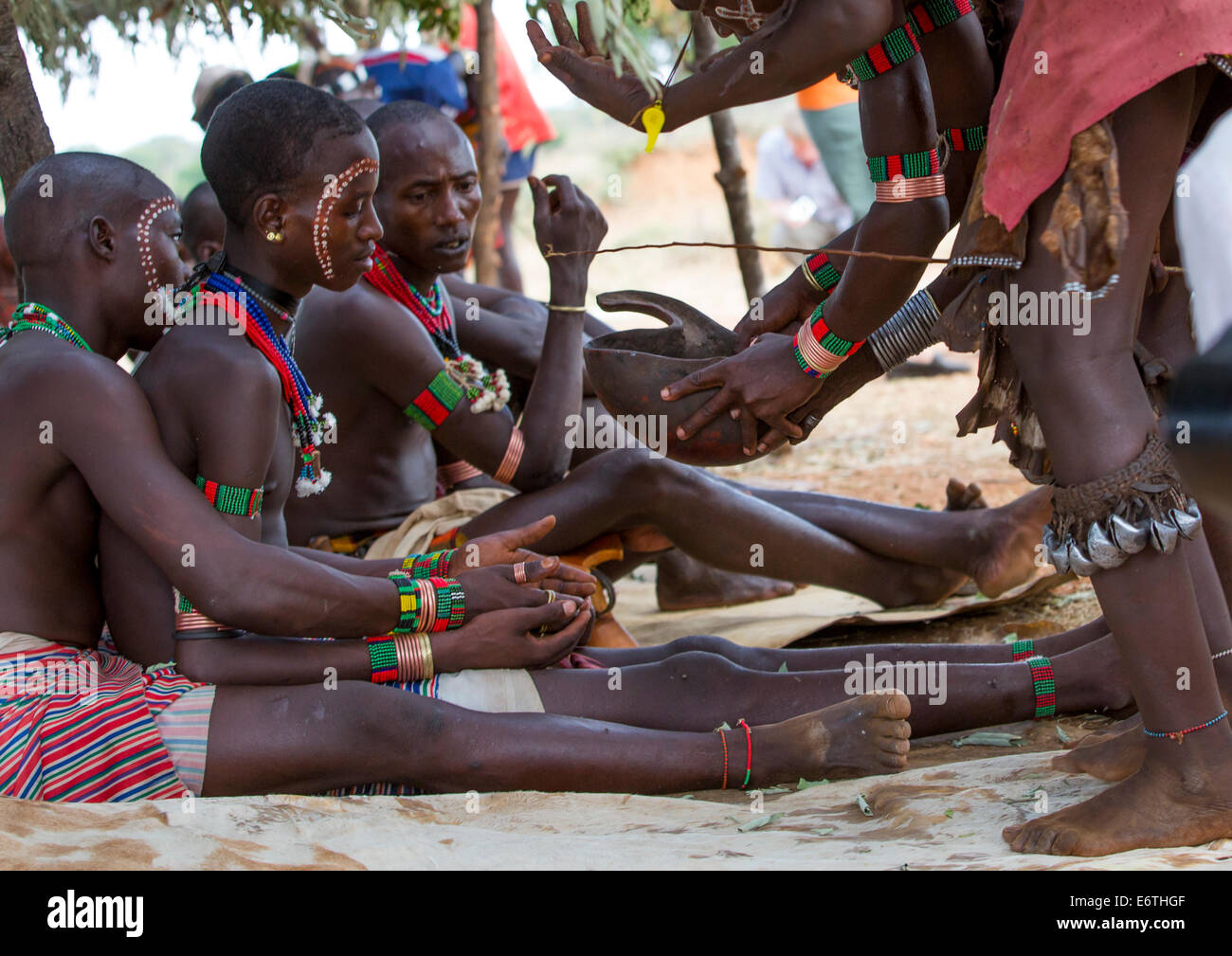 Bashada Tribe During A Bull Jumping Ceremony, Dimeka, Omo Valley ...