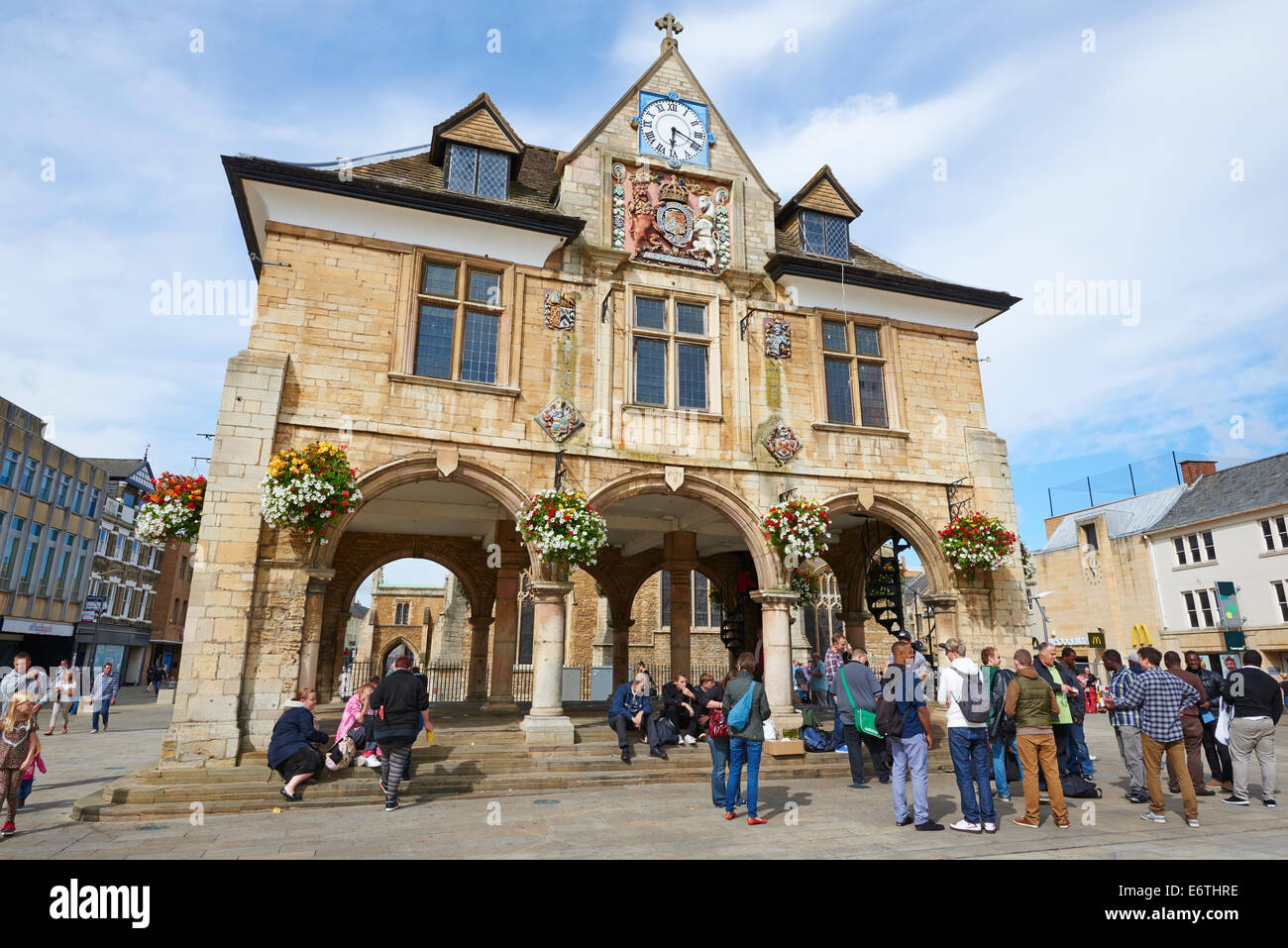 The Guildhall Or Butter Cross Cathedral Square Peterborough Cambridgeshire UK Stock Photo