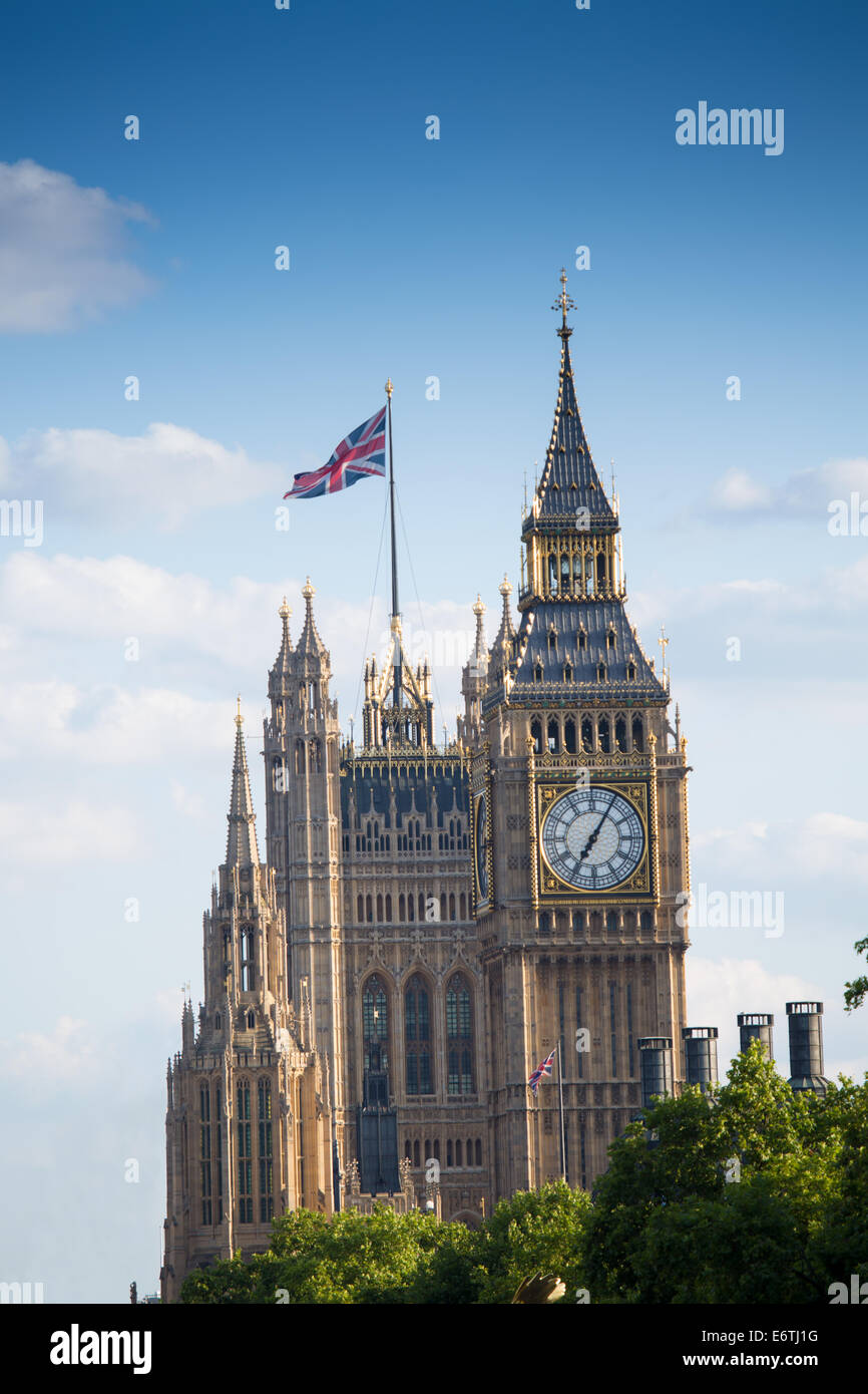House of Parliament and with Big Ben in London Stock Photo