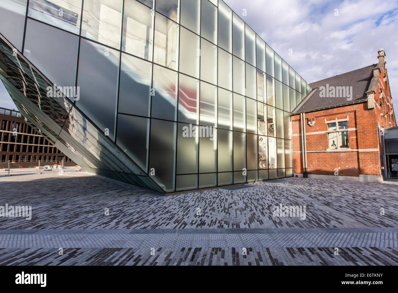 'Theatre Le Manege', theater in new and old buildings, central point for the Capital of Culture 2015, Mons, Belgium Stock Photo