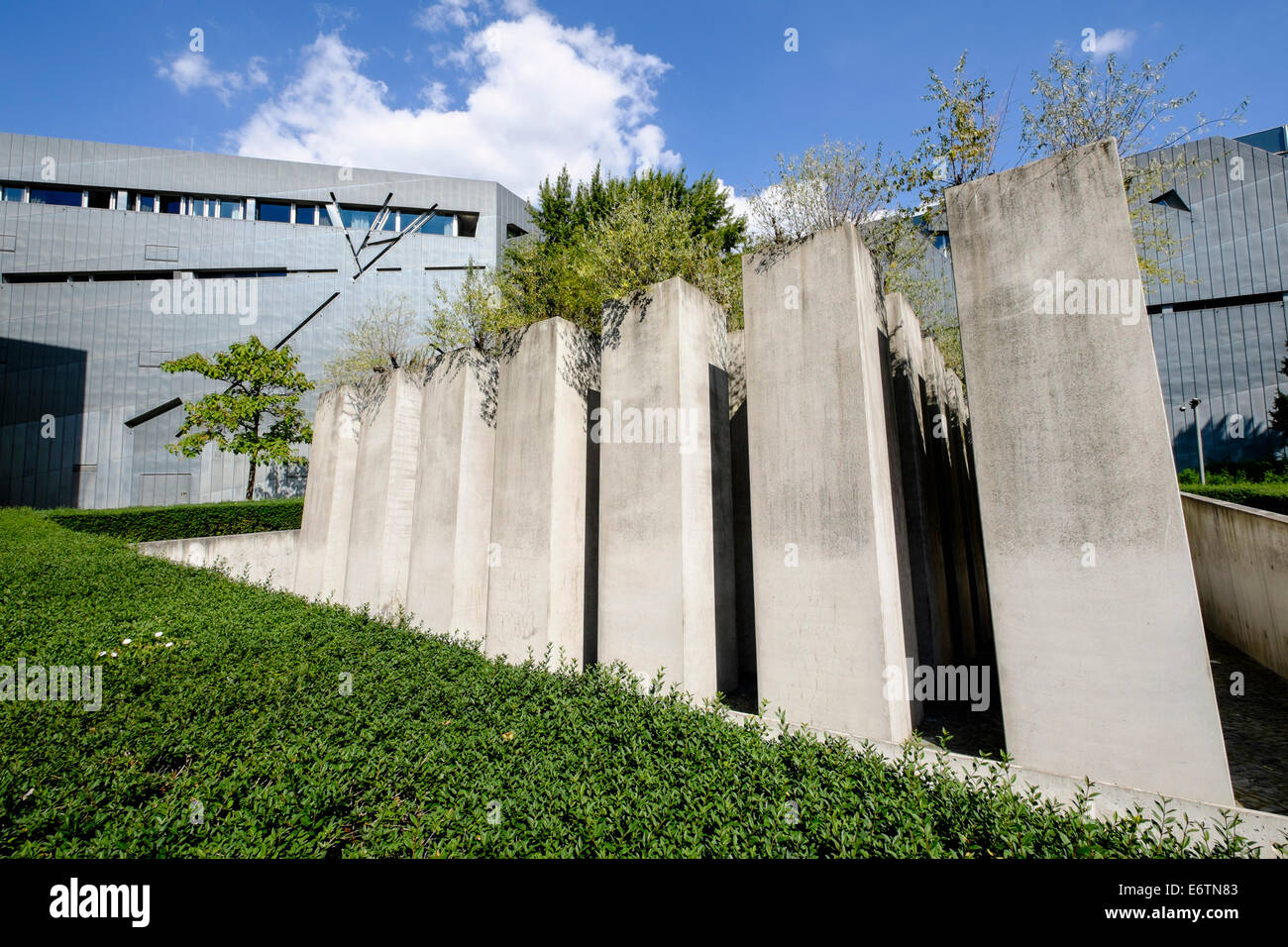 Exterior of Jewish Museum in Kreuzberg Berlin Germany; architect Daniel Libeskind Stock Photo