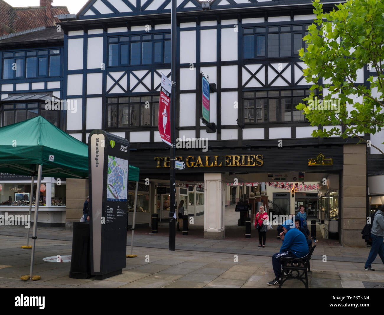 The Galleries Shopping Centre Marketplace Wigan Greater Manchester with