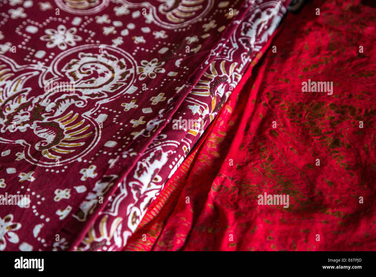 Yogyakarta, Java, Indonesia.  Batik Textile Design. Stock Photo