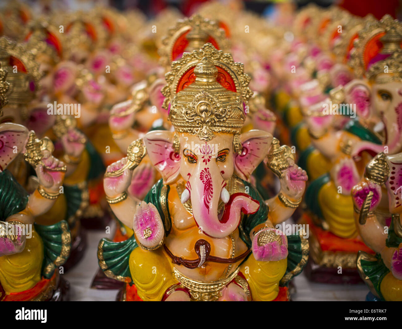 Sarika, Nakhon Nayok, Thailand. 31st Aug, 2014. Statues of Ganesh ...