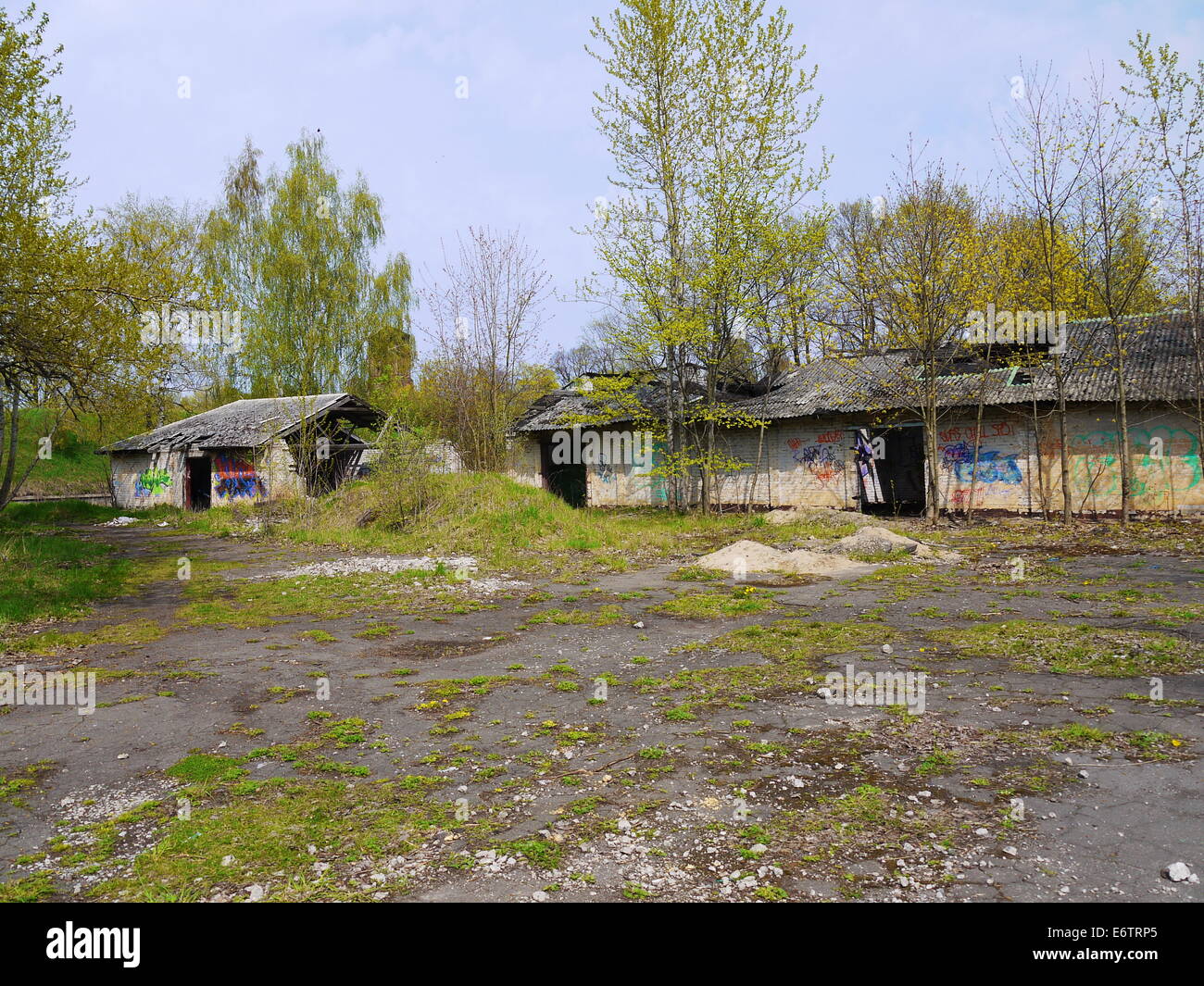 Old military base of Soviet army in Latvia Stock Photo - Alamy