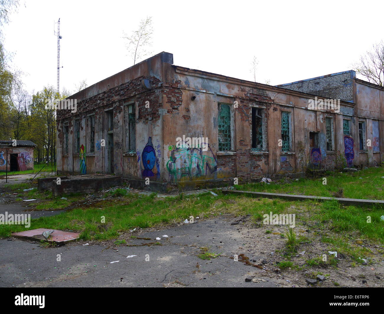 Old military base of Soviet army in Latvia Stock Photo - Alamy