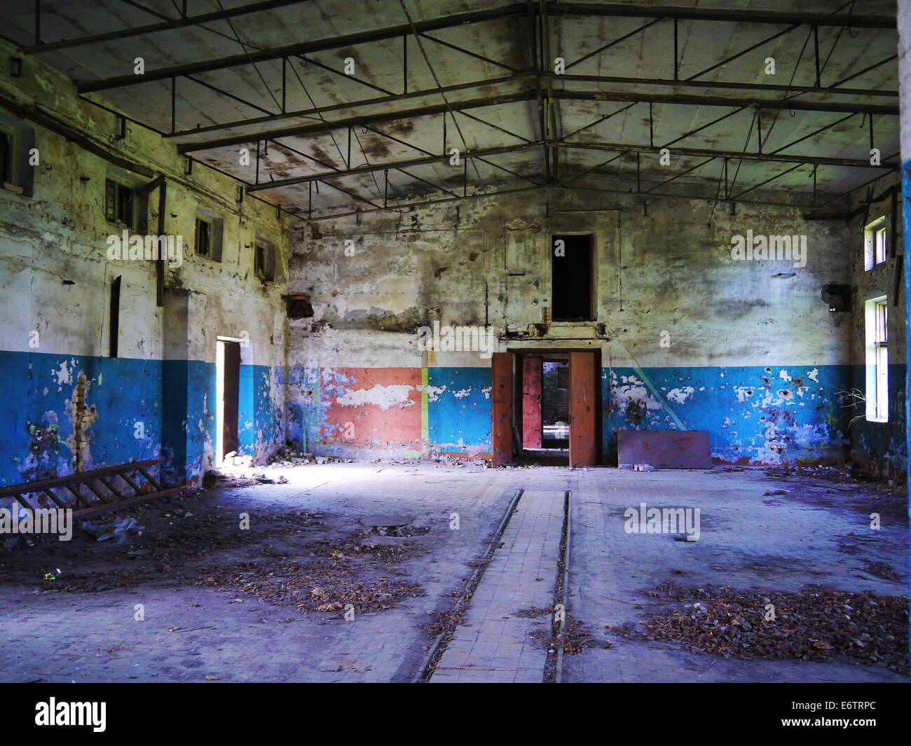 Interior of an abandoned Soviet military base, Latvia Stock Photo - Alamy