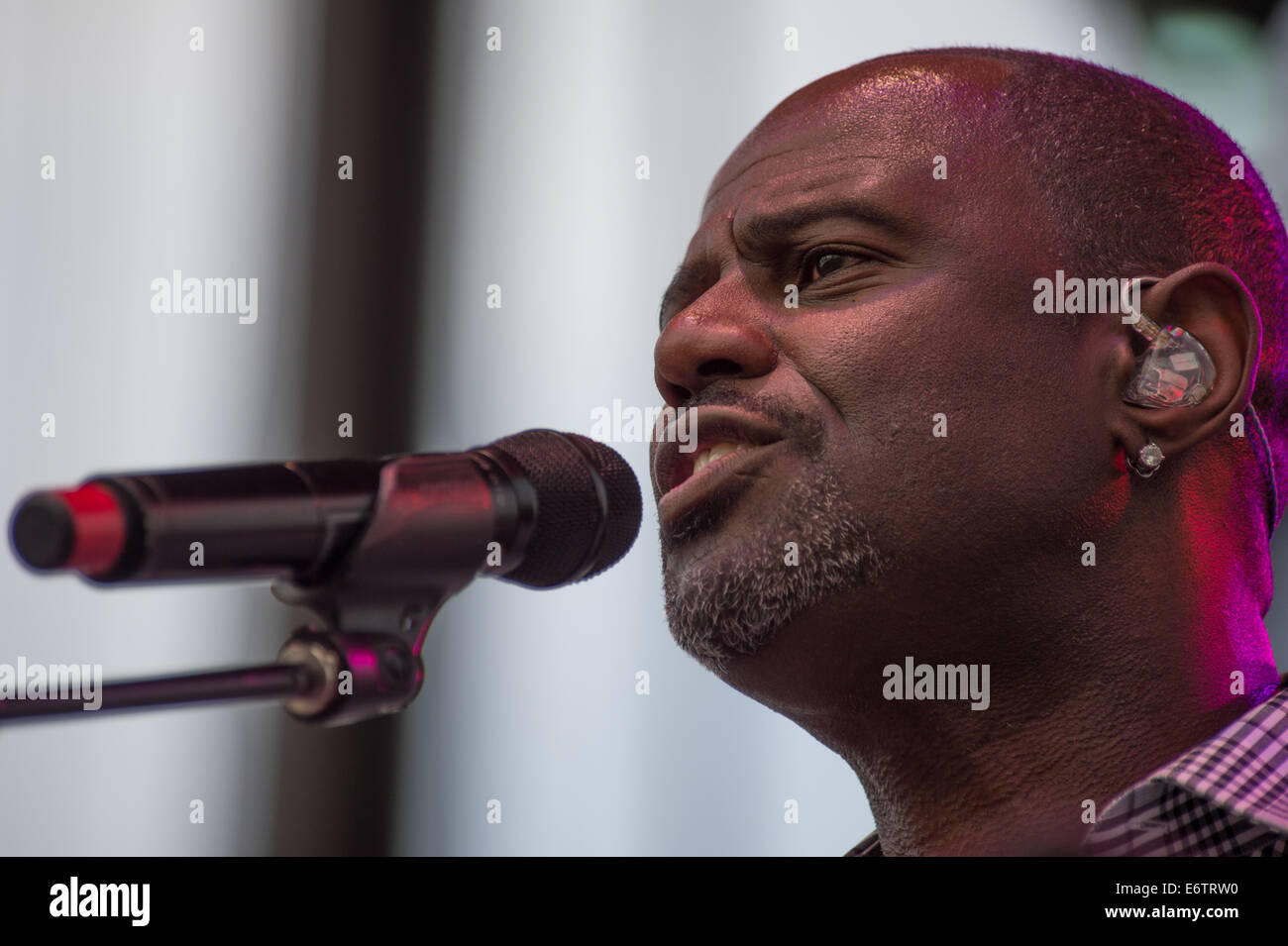 LINCOLN, CA - August 29: Brian McKnight performs at Thunder Valley Casino Resort in Lincoln, California on August 29, 2014 Stock Photo