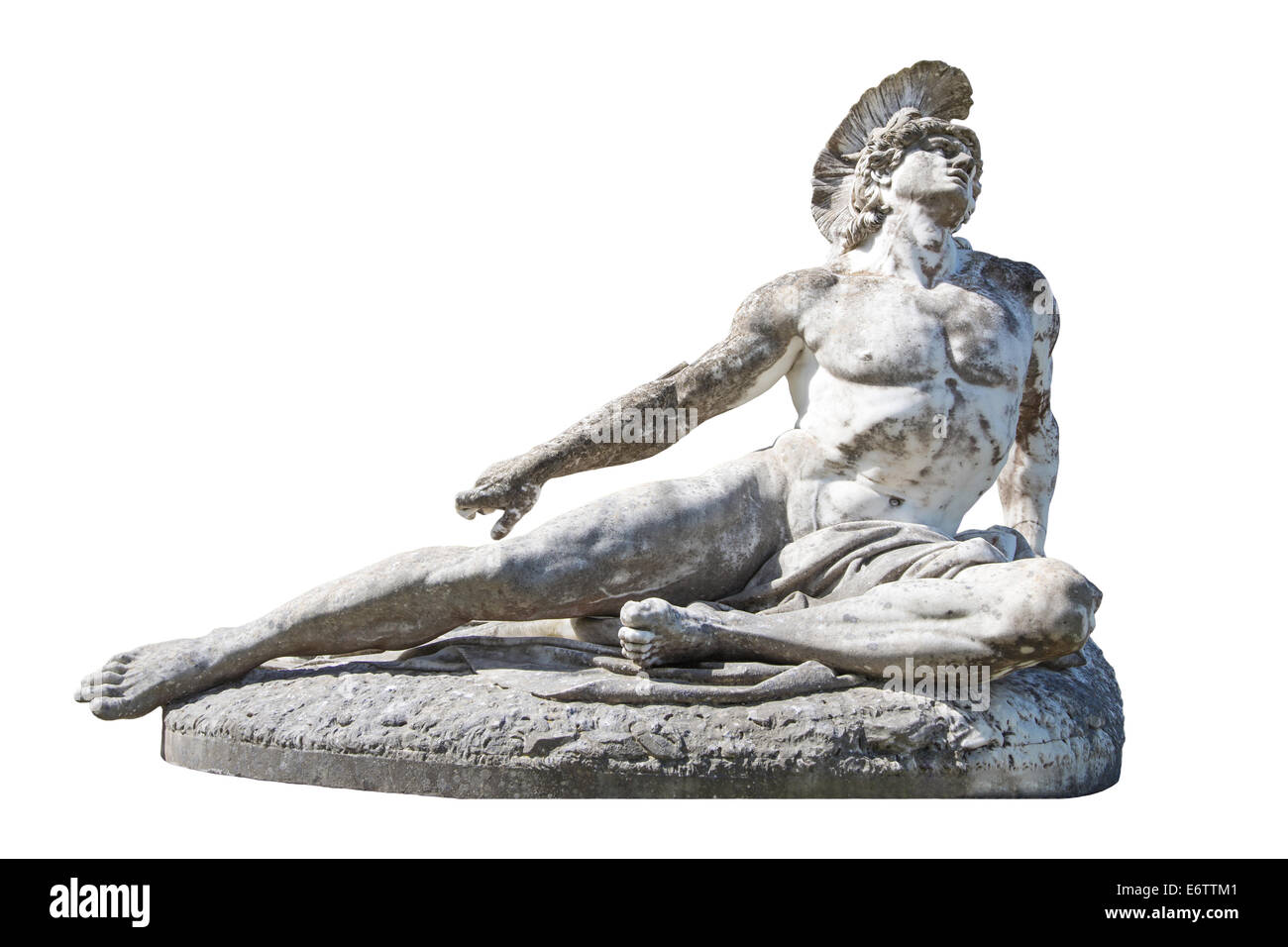 Statue of dying Achilles in Achilleion/ Villa Vraila on Corfu. Stock Photo