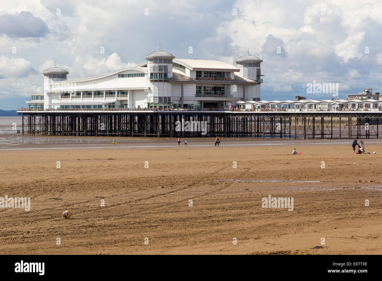 Weston Super Mare Pier Beach Stock Photo