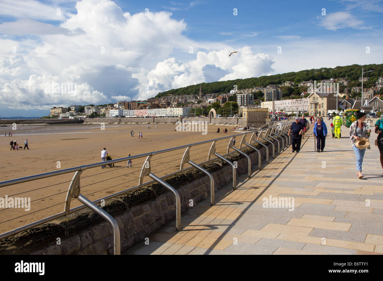 The Waterfront and beach at Weston Super Mare Stock Photo
