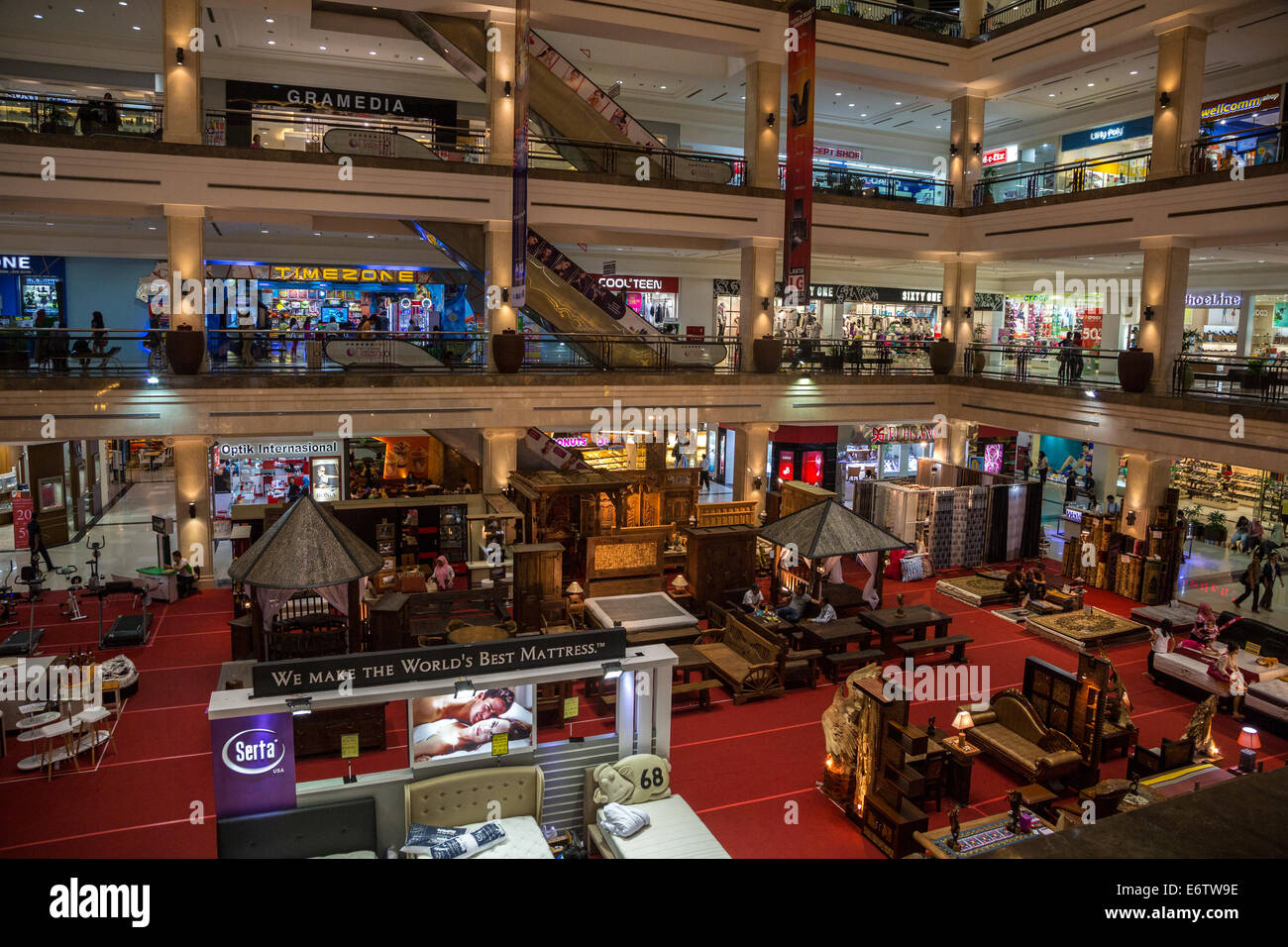 Yogyakarta, Java, Indonesia.  Ambarrukmo Shopping Mall. Stock Photo