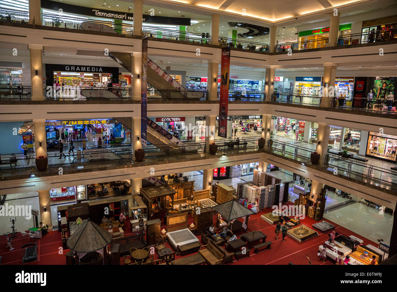 Yogyakarta, Java, Indonesia.  Ambarrukmo Shopping Mall. Stock Photo