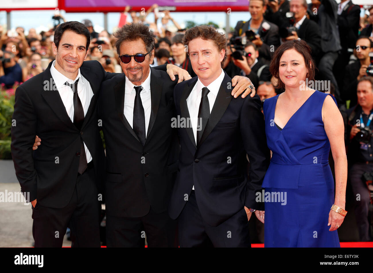 Chris Messina, David Gordon Green, Al Pacino, Lisa Muskat attending the 'Manglehorn' premiere at the 71nd Venice International Film Festival on August 30, 2014. Stock Photo