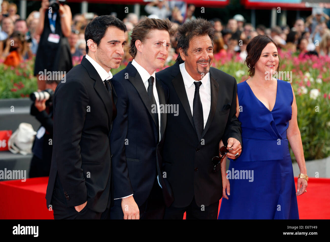 Chris Messina, David Gordon Green, Al Pacino, Lisa Muskat attending the 'Manglehorn' premiere at the 71nd Venice International Film Festival on August 30, 2014. Stock Photo