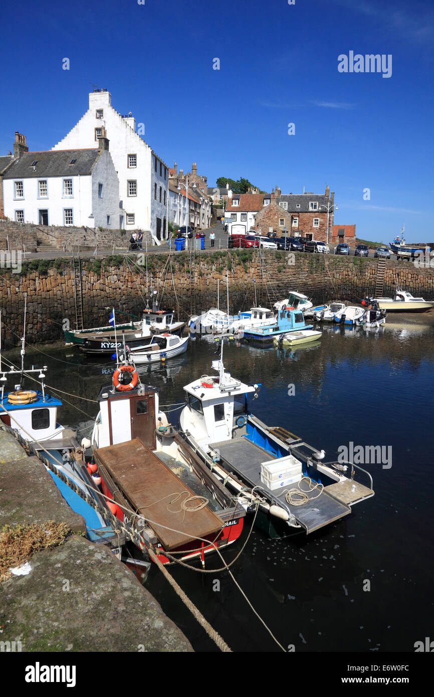 Crail harbour, one of a string of picturesque villages on the East Neuk coast, Fife, Scotland Stock Photo