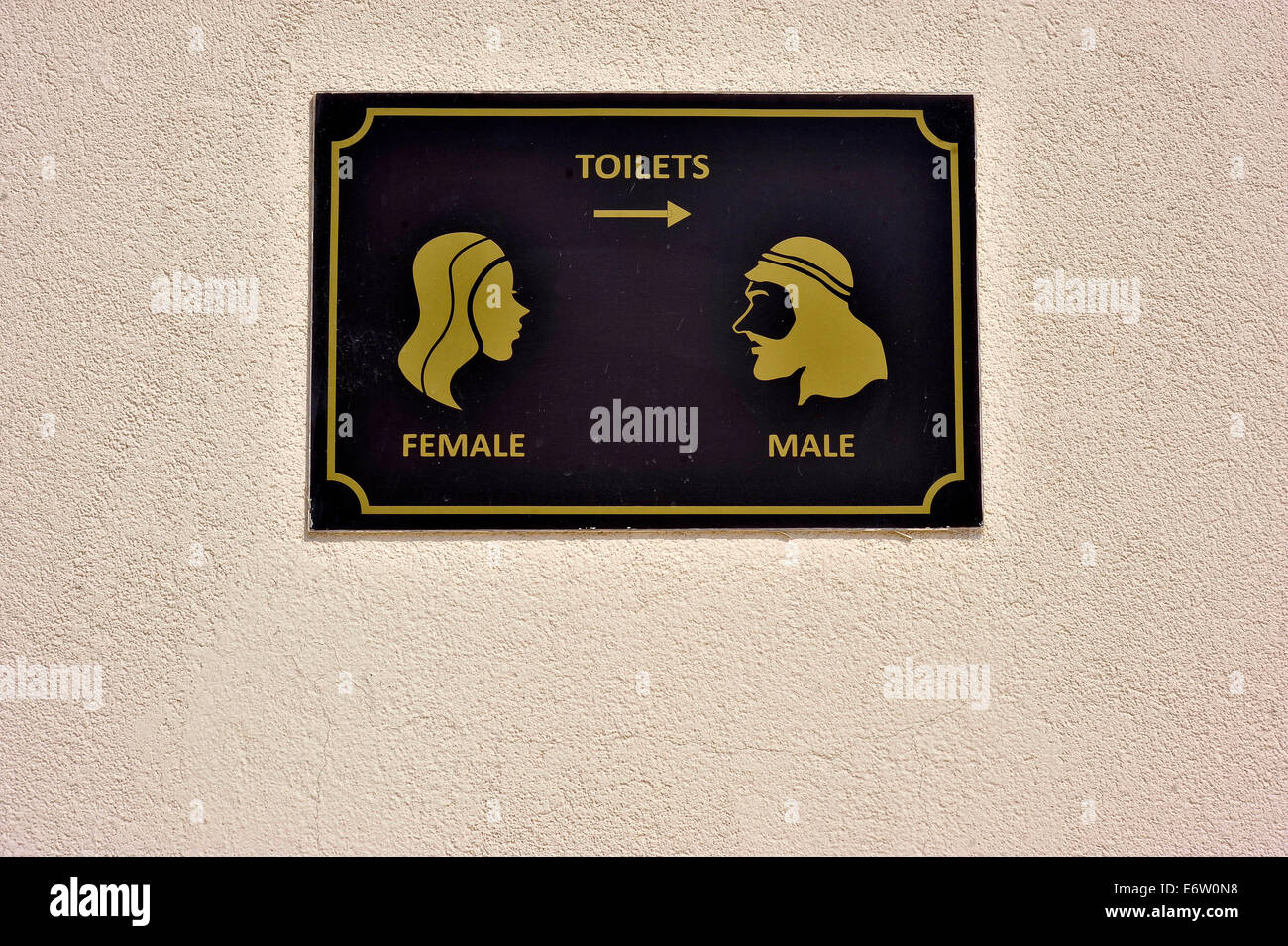toilets ras al khaimah sign middle east Stock Photo Alamy