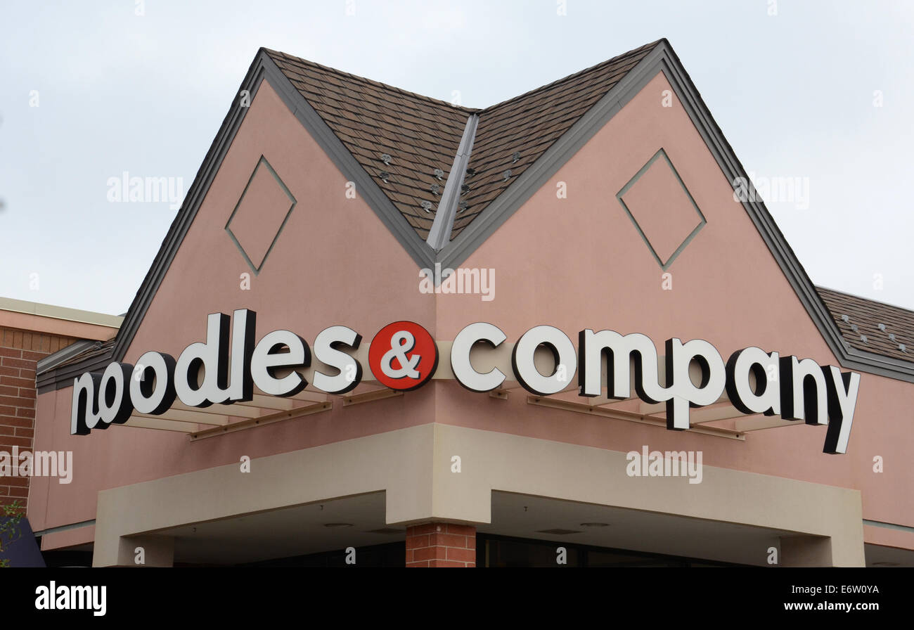 ANN ARBOR, MI AUGUST 24 Noodles and Company logo at their east Ann