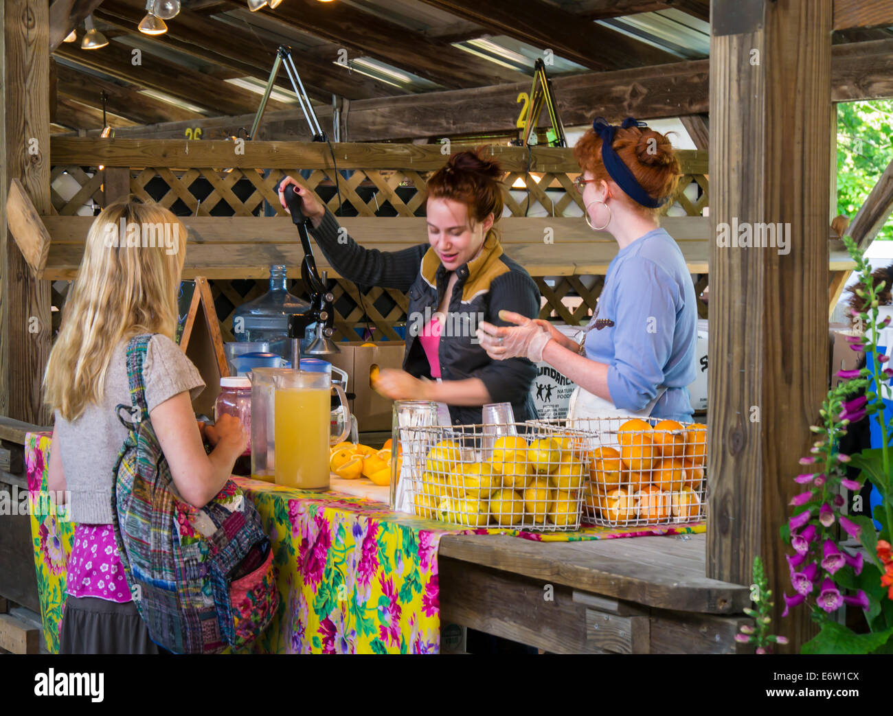 Farmers Market at Steamboat Landing in the Finger lakes region in
