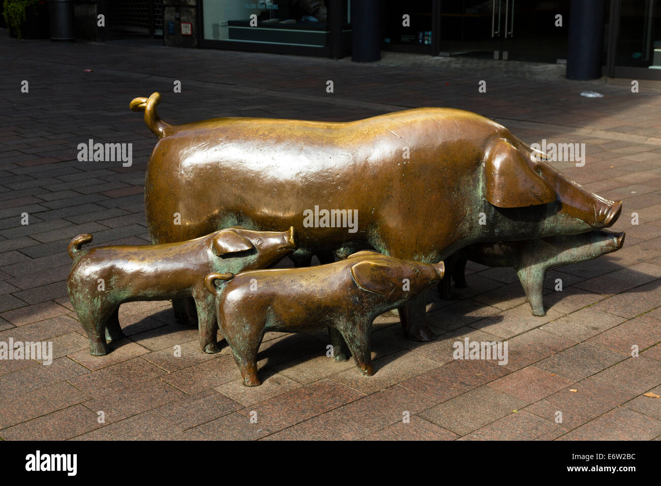 Bronze pigs staues, Bremen, Germany Stock Photo Alamy