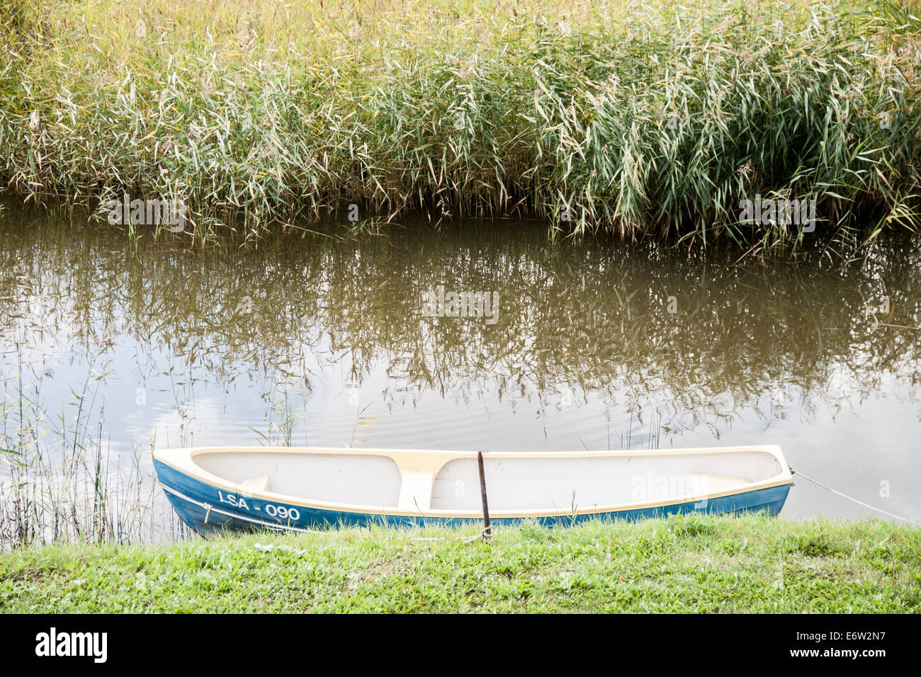 Rowingboat in west estonia Stock Photo
