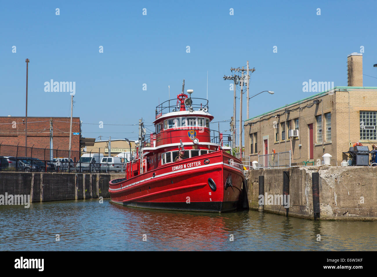 The fireboat Edward M. Cotter Buffalo Fire Department in Buffalo New