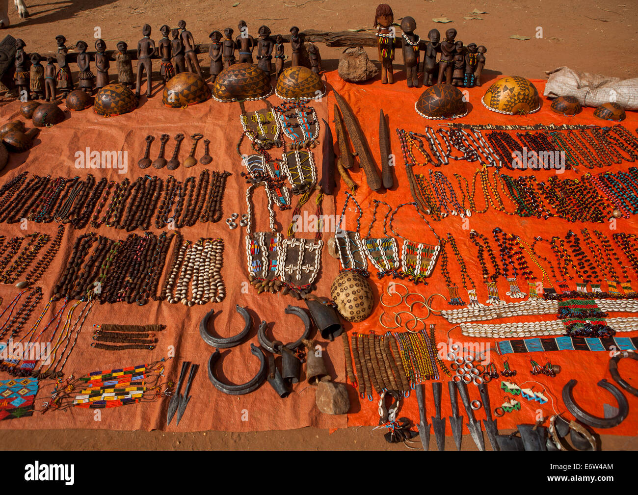 Hamer Tribe Artifacts And Jewelry In Market, Dimeka, Omo Valley, Ethiopia Stock Photo Alamy