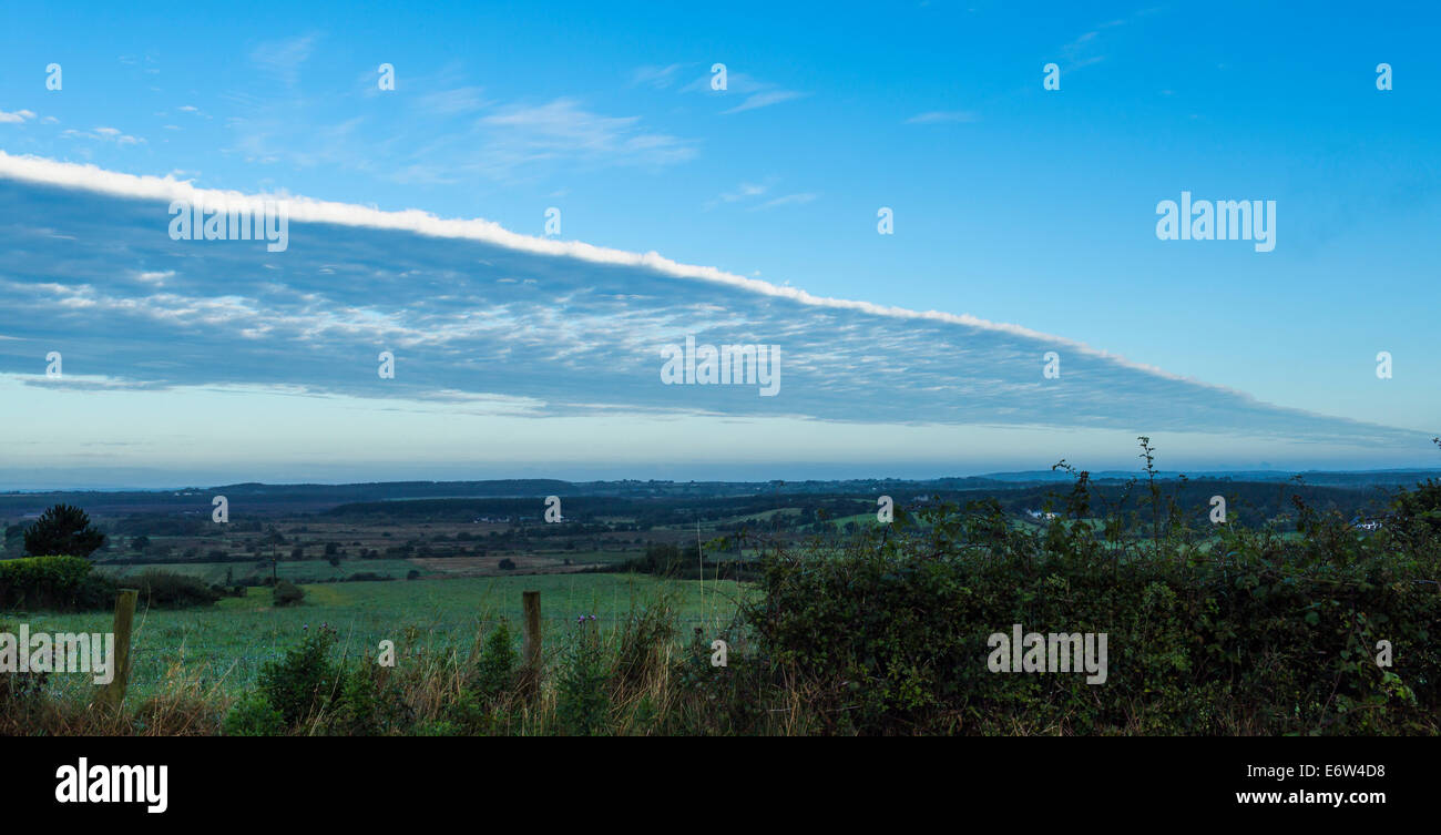 An Altostratus layer cloud over Monanclogh Armoy County Anrtim Northern Ireland Stock Photo