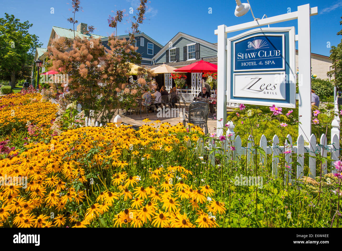 Village of Niagara on the Lake on the Niagara River in Ontario Canada Stock Photo