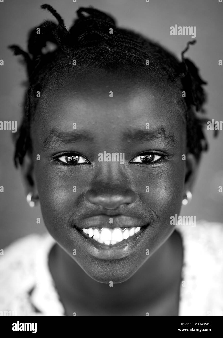 Miss Omega, Anuak Tribe, Gambela, Ethiopia Stock Photo