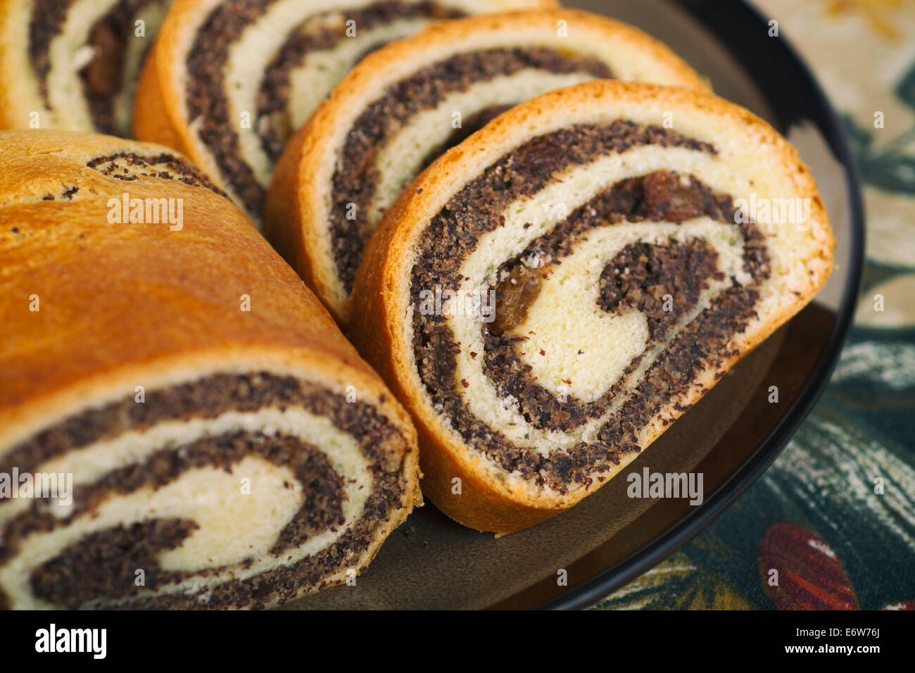Poppy Seed Roll Stock Photo Alamy