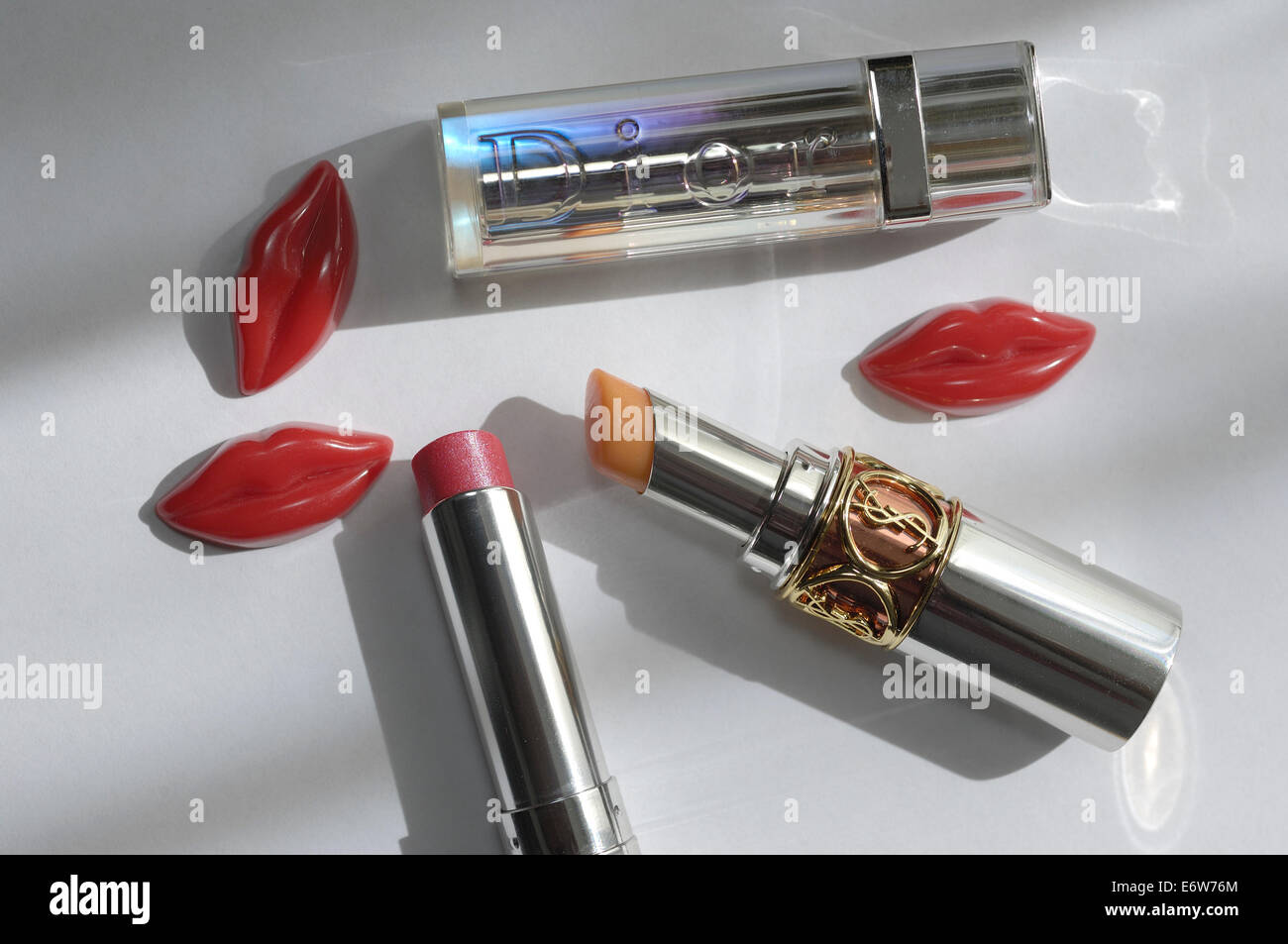 Designer brand lipsticks Stock Photo Alamy