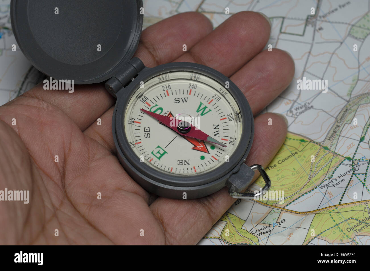 Hand bearing compass map hires stock photography and images Alamy