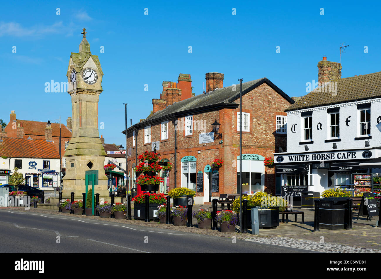 The market place in Thirsk, North Yorkshire, England UK Stock Photo