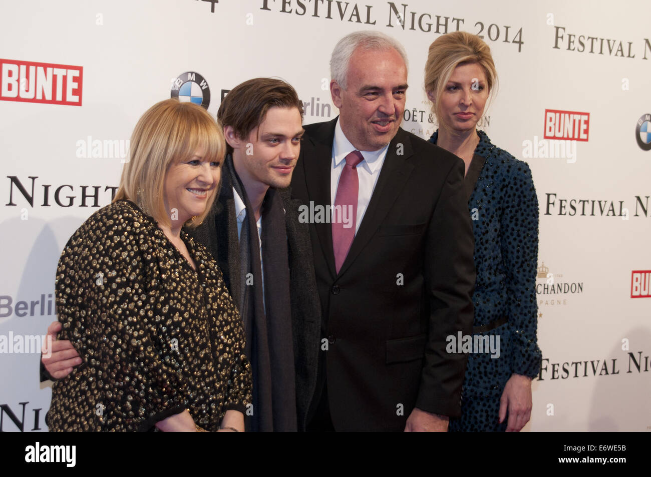 Bunte & BMW Festival Night 2014 during Berlin International Film Festival (Berlinale) at Humboldt Carrée.  Featuring: Patricia Riekel,Tom Payne,Hans-Reiner Schroeder Where: Berlin, Germany When: 08 Feb 2014 Stock Photo
