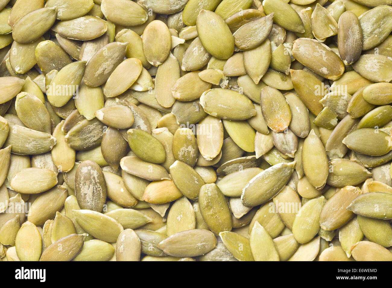 top view of pumkin seeds Stock Photo