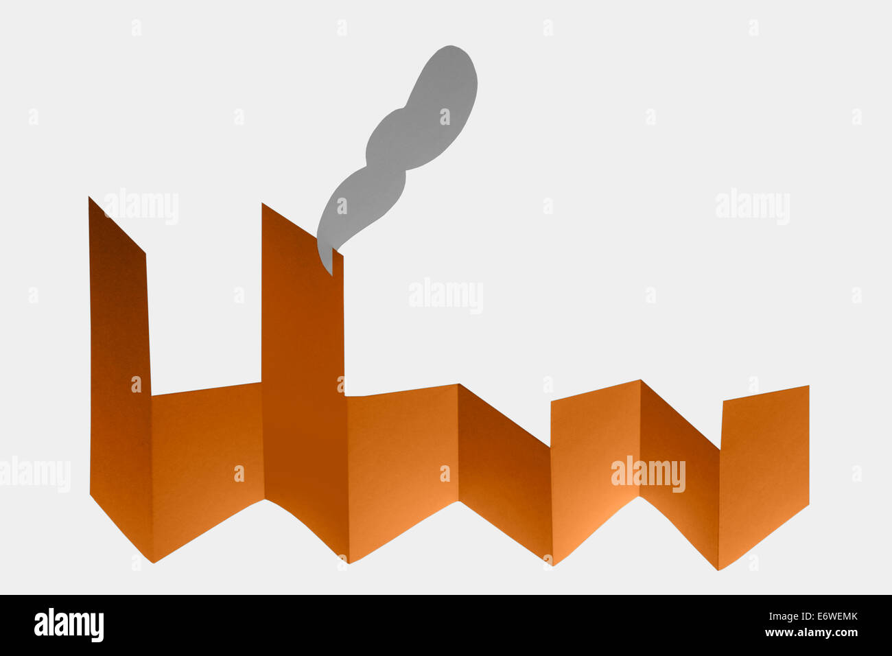 Factory Paper Cut out Stock Photo