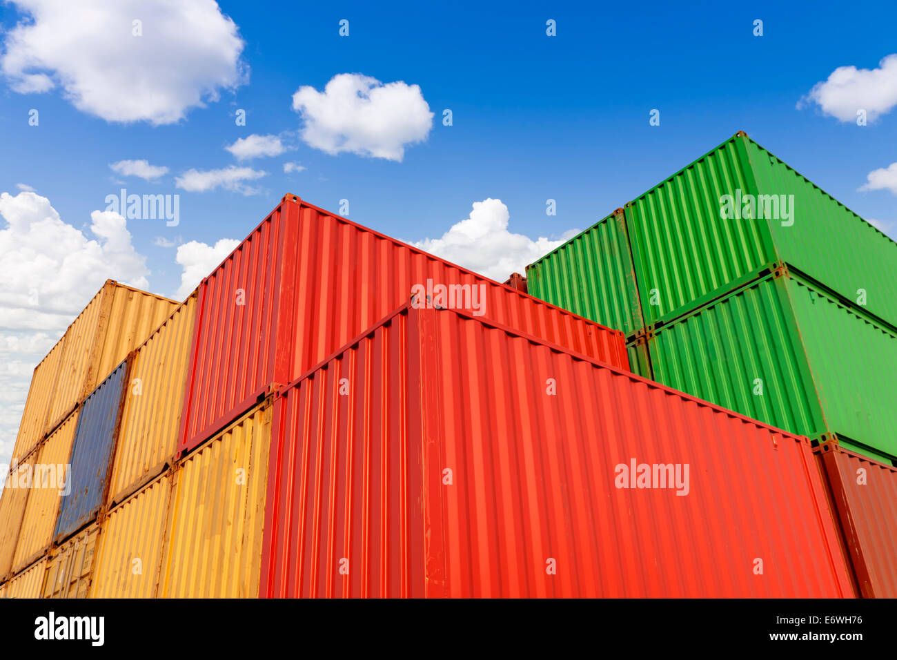 Stacks of cargo containers Stock Photo Alamy