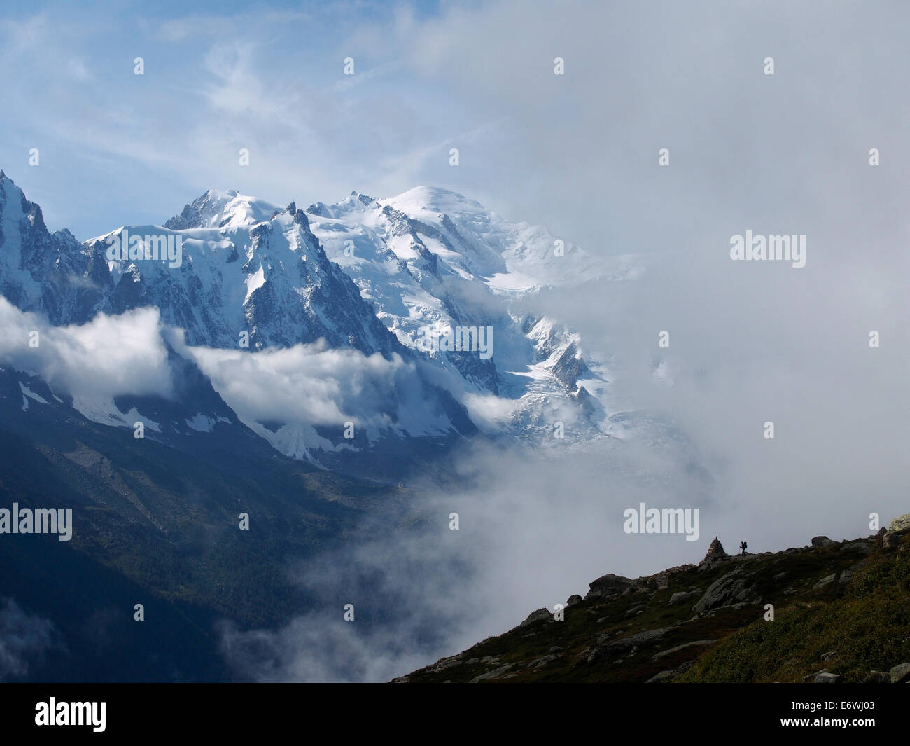 Aiguille du midi mont blanc chamonix france hi-res stock photography ...