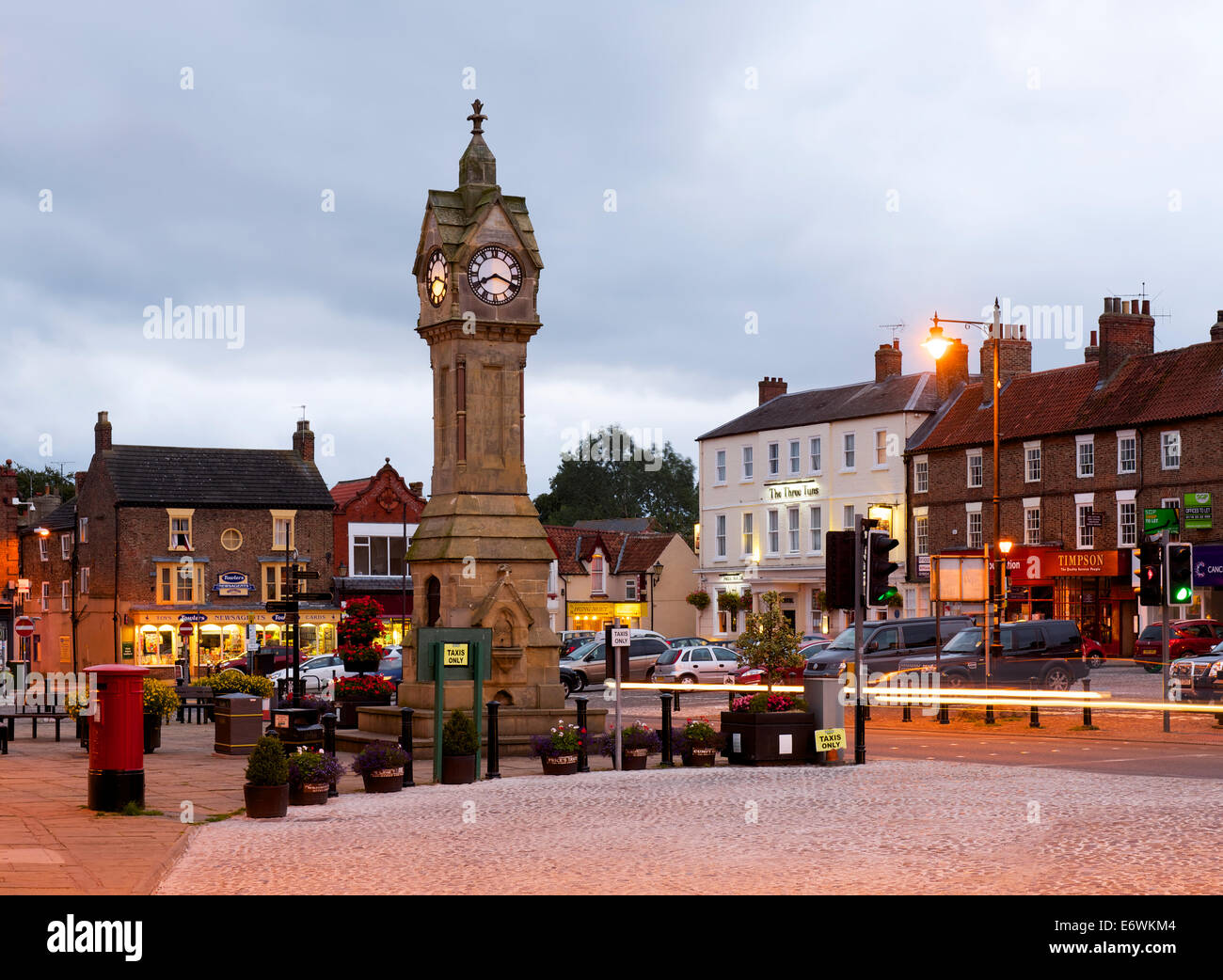 Thirsk at dusk, North Yorkshire, England UK Stock Photo Alamy